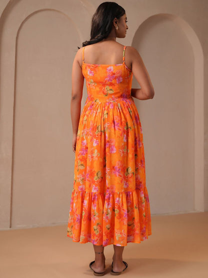 Dhiyona AY Women's Floral Printed Fit & Flared Maternity Ethnic Dresses