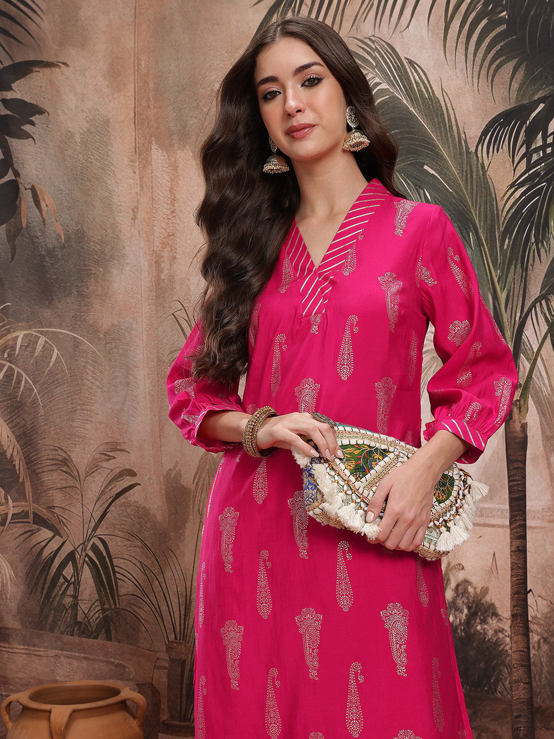 Ethnic Motifs Printed Regular Kurta with Salwar