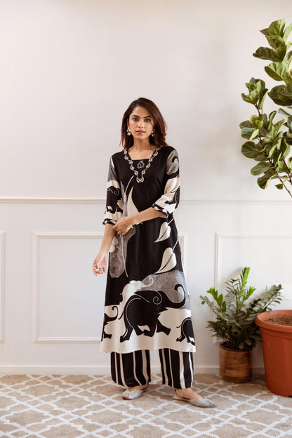 Jagdeep Jet Printed Kurta Pant Set