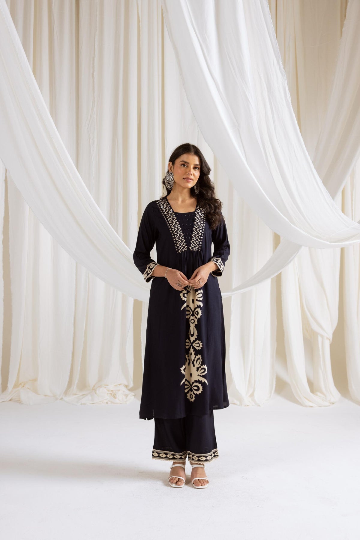 Rasna Azure Kurta Pant Set