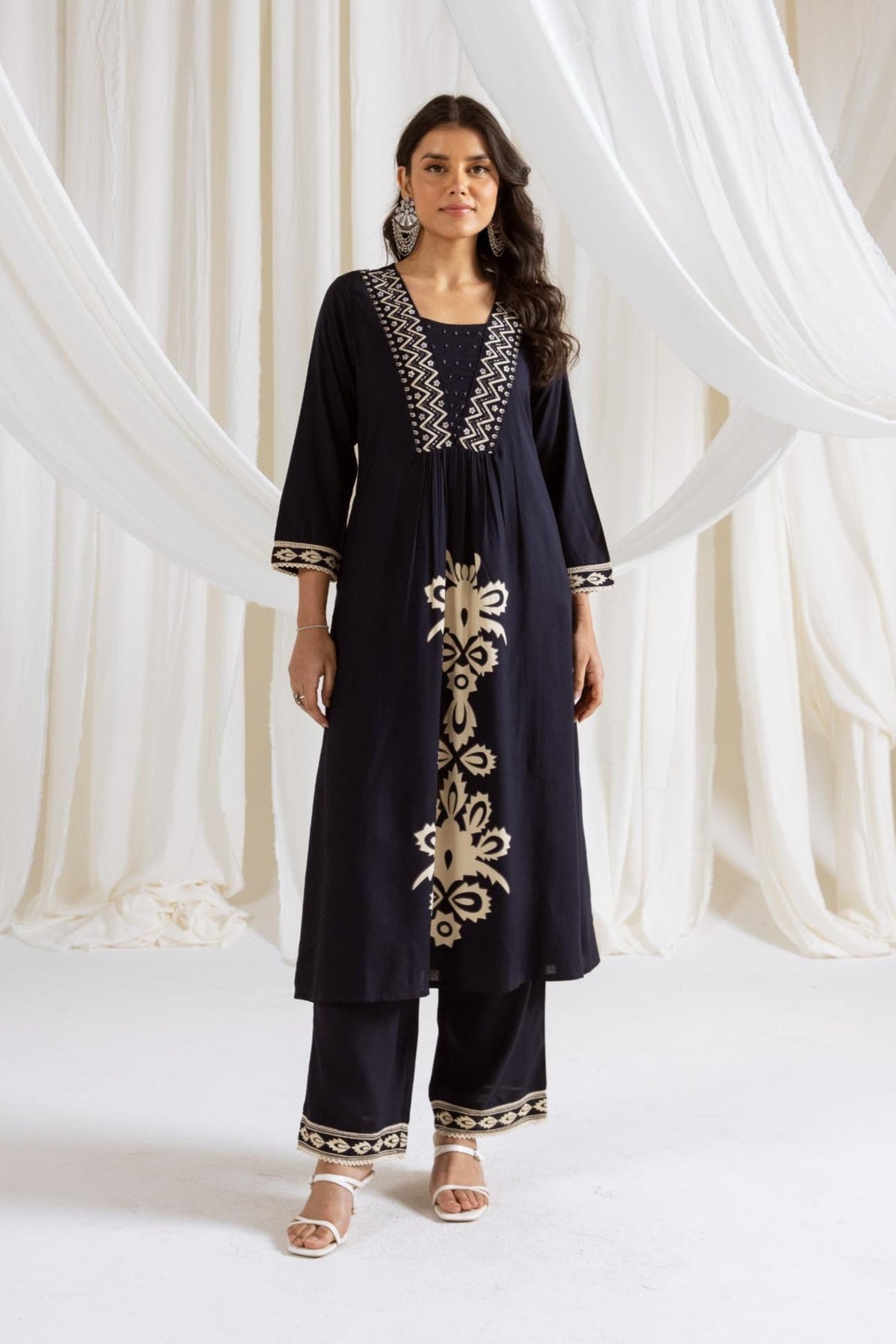 Rasna Azure Kurta Pant Set