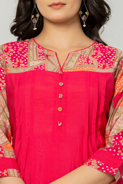 SNEHA FUSCHIA KURTA PANT SET