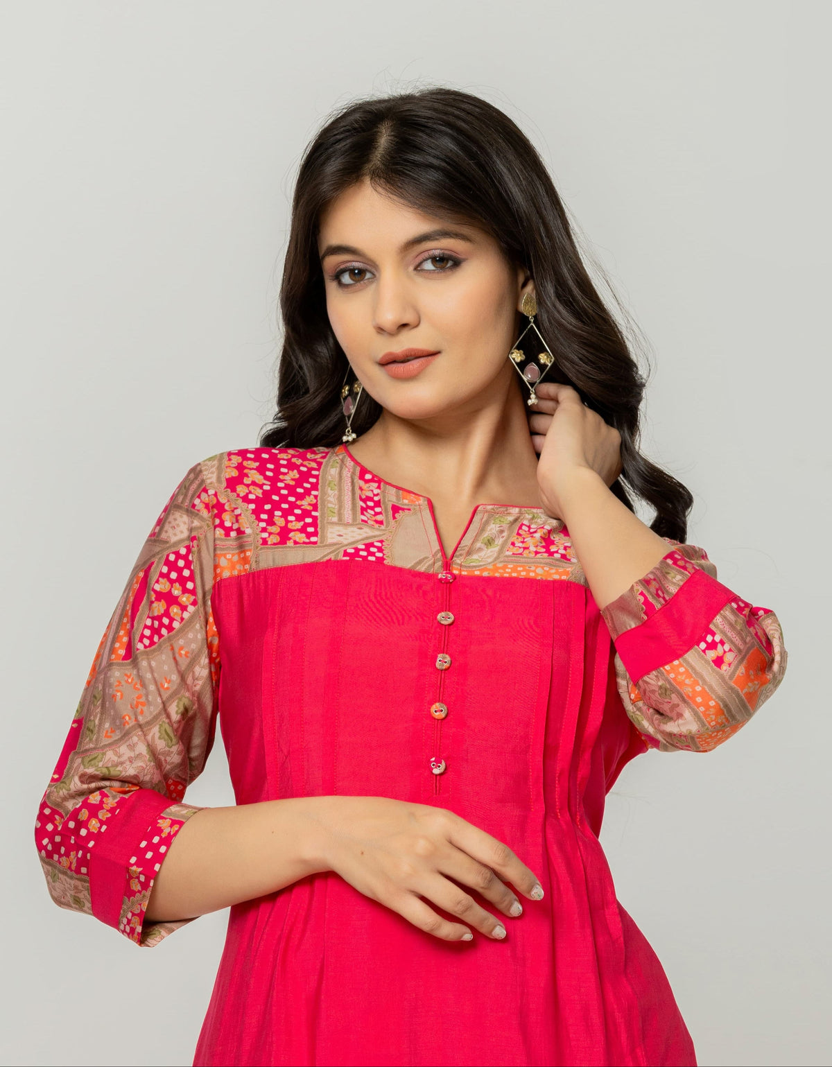 SNEHA FUSCHIA KURTA PANT SET