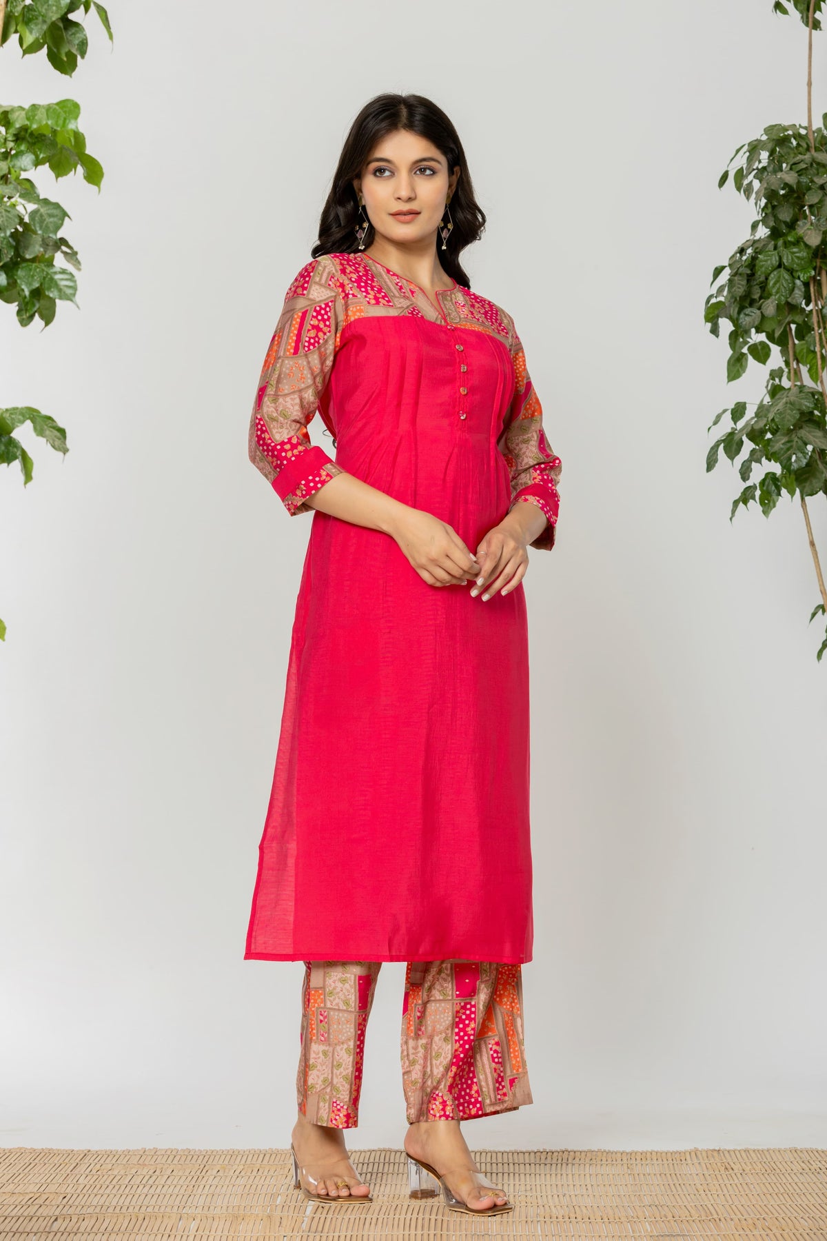 SNEHA FUSCHIA KURTA PANT SET