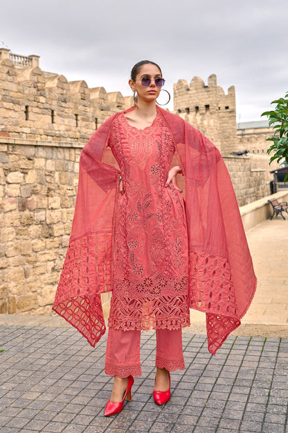 Ayat Tangerine Full Embroidery Premium Lawn Suit set