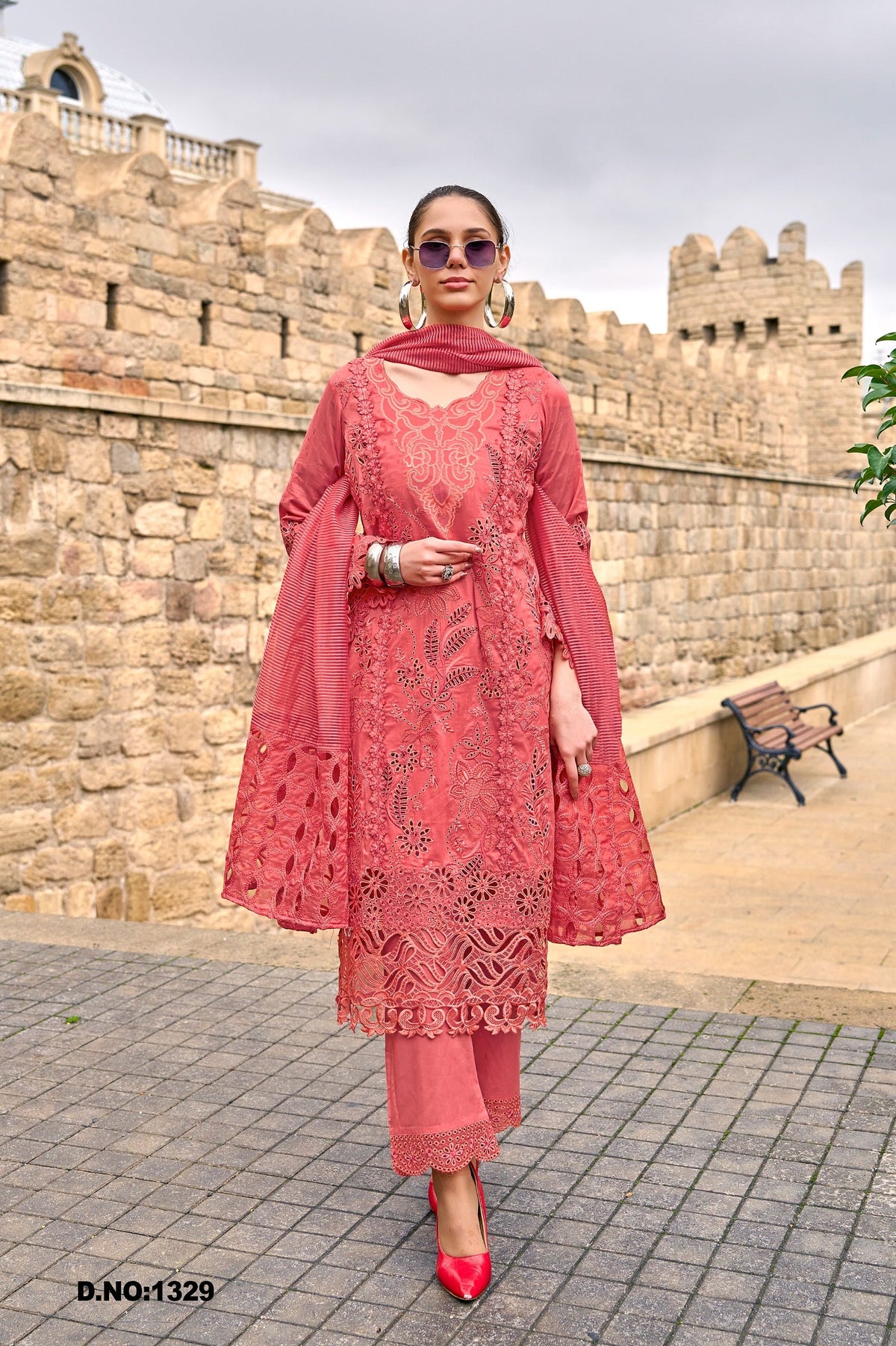 Ayat Tangerine Full Embroidery Premium Lawn Suit set