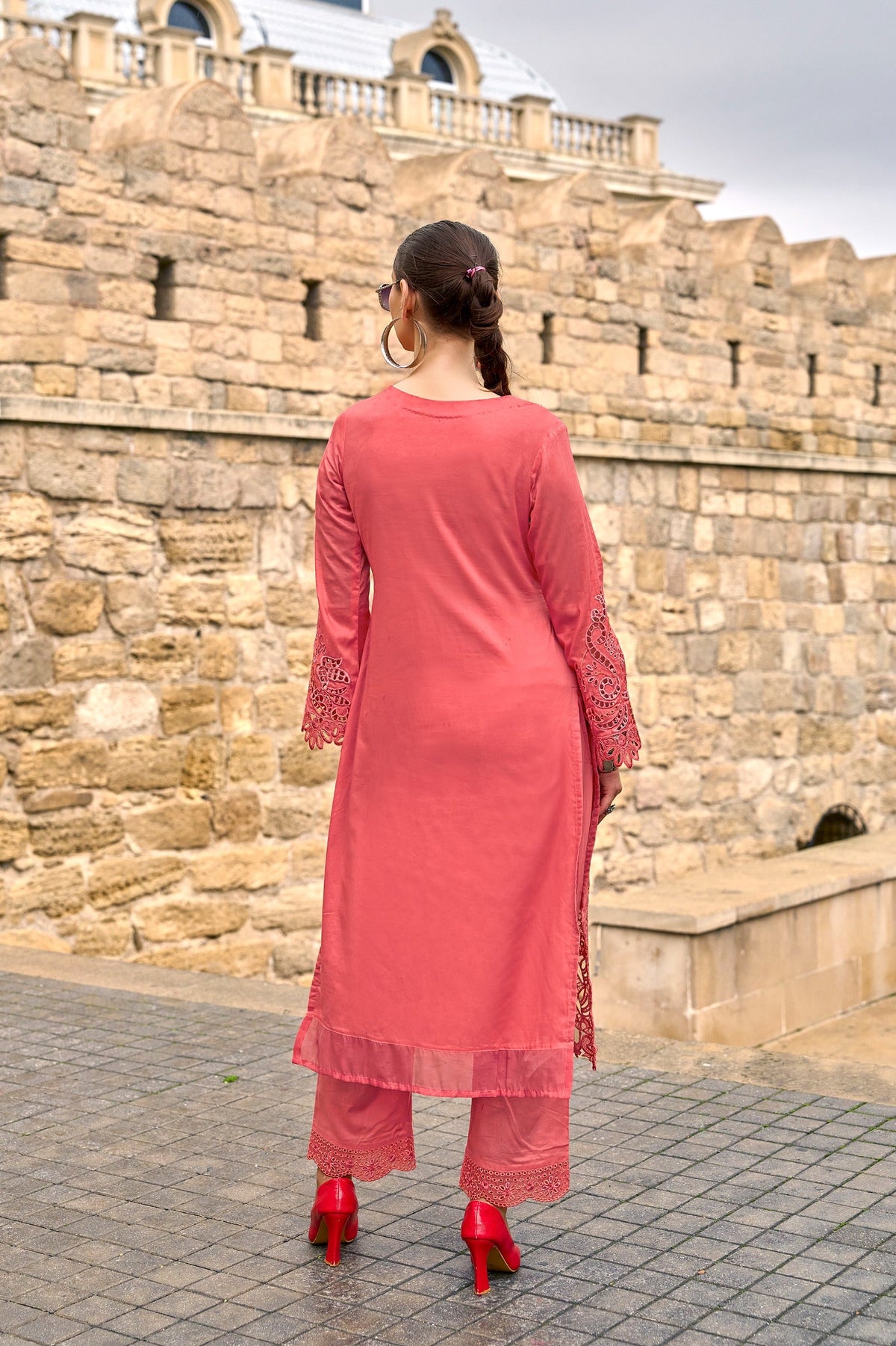 Ayat Tangerine Full Embroidery Premium Lawn Suit set
