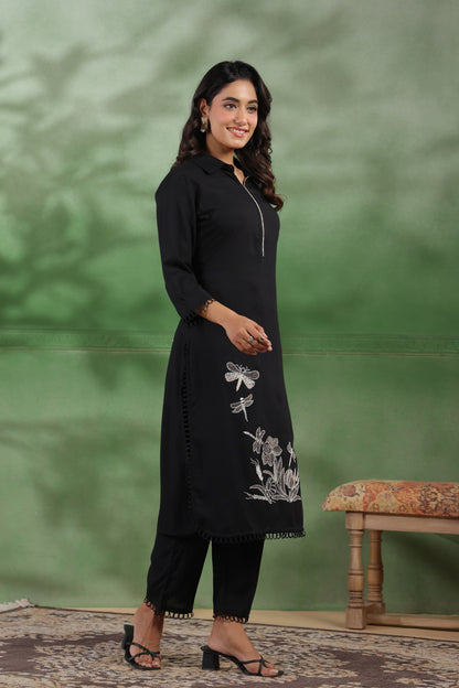 Mihira Jade Embroidery Kurta Pant Set