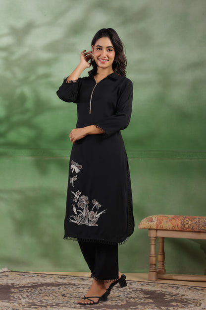 Mihira Jade Embroidery Kurta Pant Set