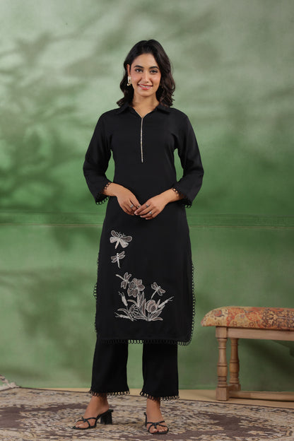 Mihira Jade Embroidery Kurta Pant Set