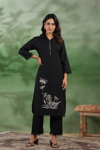 Mihira Jade Embroidery Kurta Pant Set