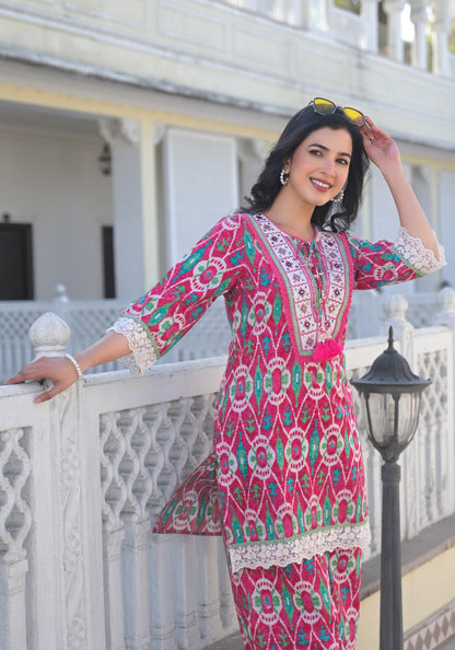 Aranya Lapis Ikat Pirnted Cotton Co-ord Set