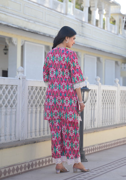 Aranya Lapis Ikat Pirnted Cotton Co-ord Set