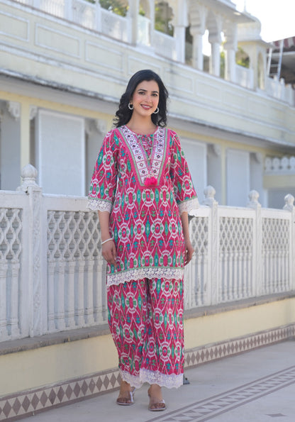 Aranya Lapis Ikat Pirnted Cotton Co-ord Set