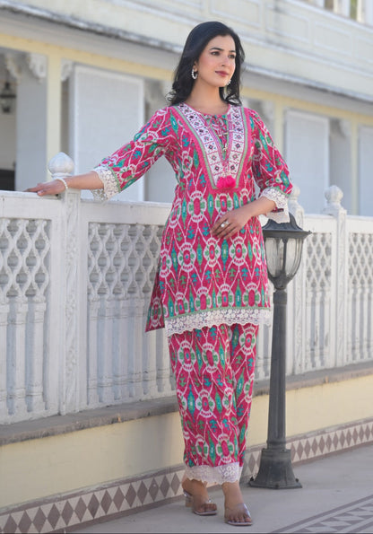 Aranya Lapis Ikat Pirnted Cotton Co-ord Set