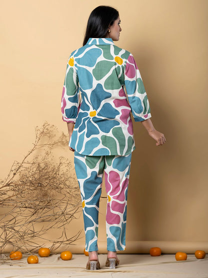 KASHWINI FLORA COTTON KURTA PANT SET