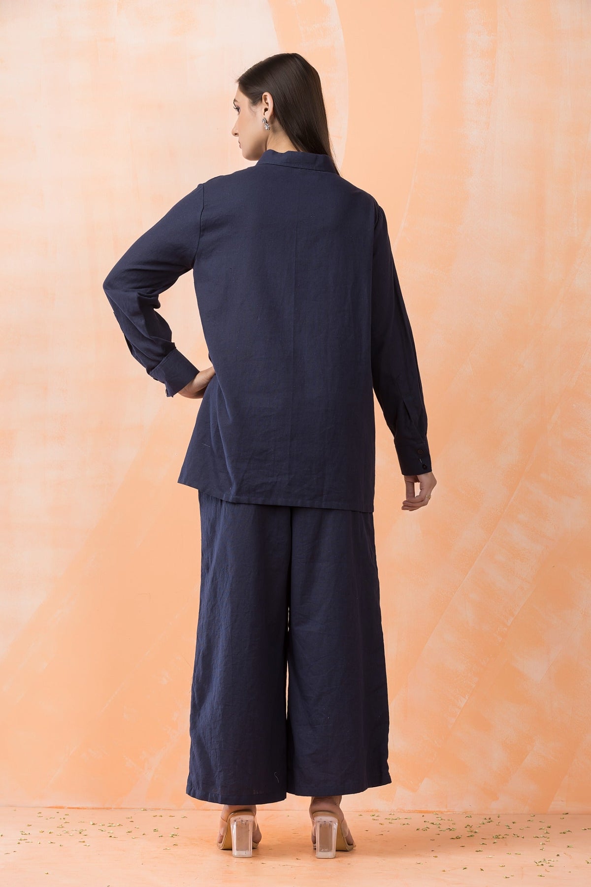 Sabhya Azure Embroidered Cotton Co-ord Set