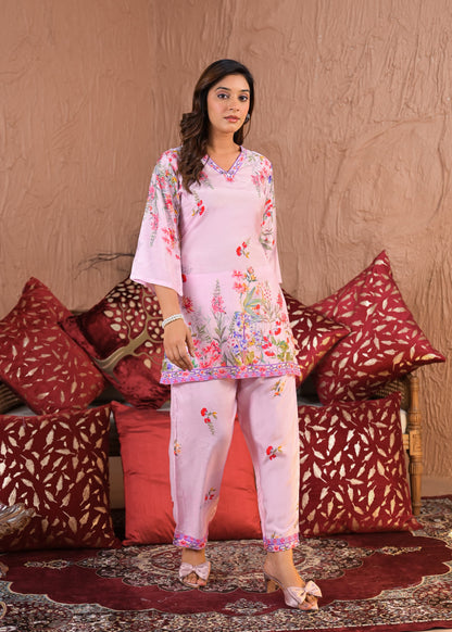 RAAGVI CANDY muslin PRINTED KURTA PANT SET