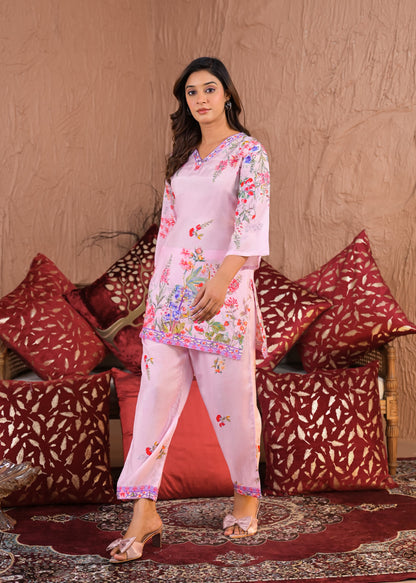 RAAGVI CANDY muslin PRINTED KURTA PANT SET