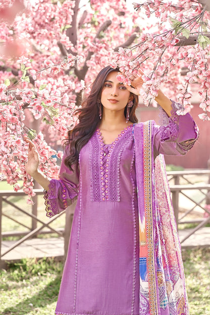Ayat Lilac Embroidery Suit Set