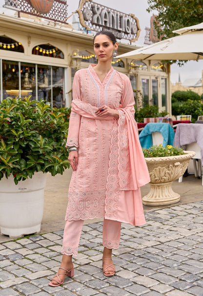 Ayat Blossom Full Embroidery Premium Lawn Suit Set