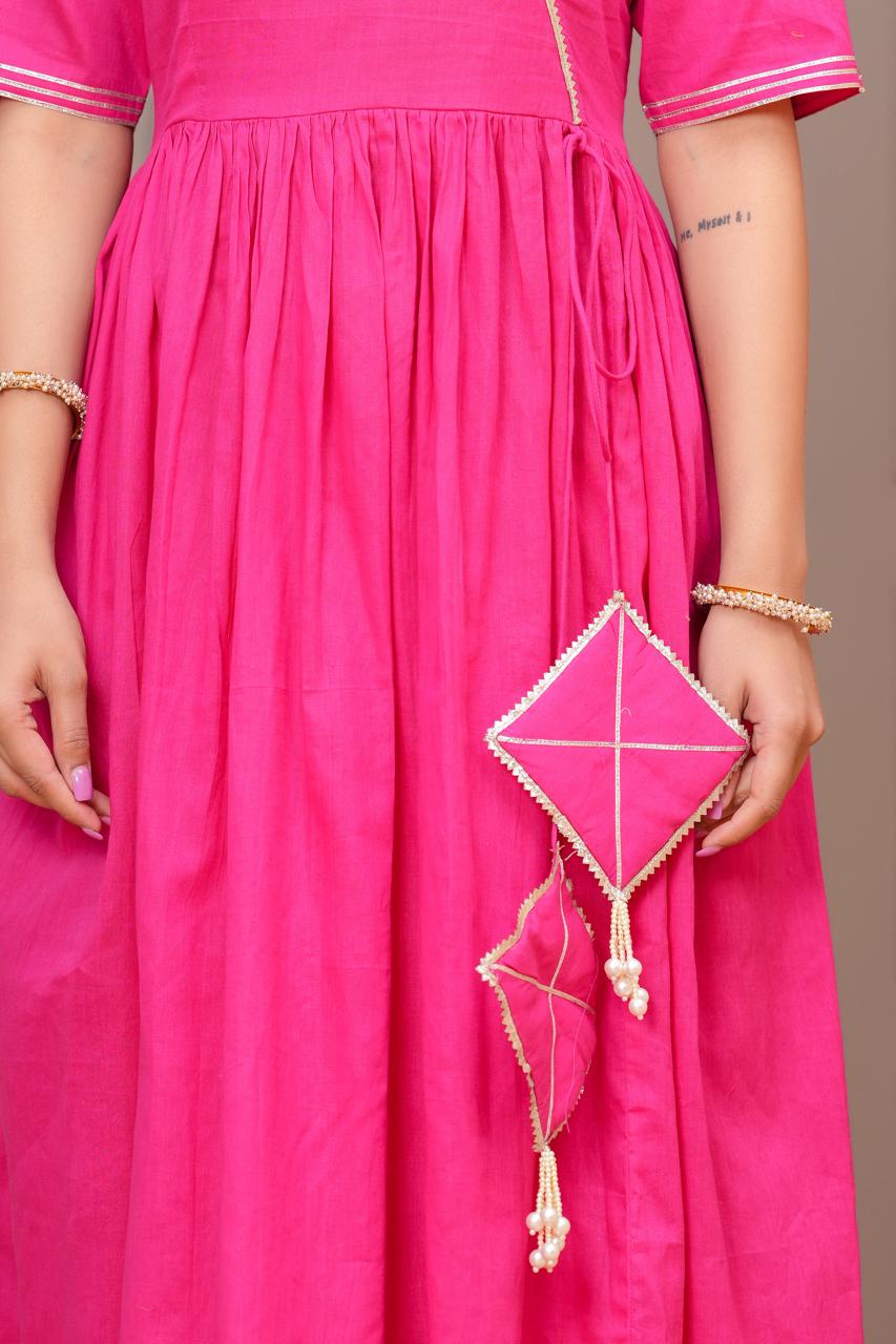 Ganatra Candy Cotton Anarkali Suit Set
