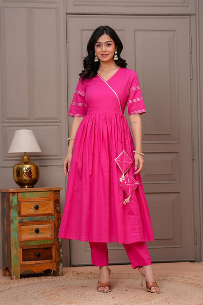 Ganatra Candy Cotton Anarkali Suit Set
