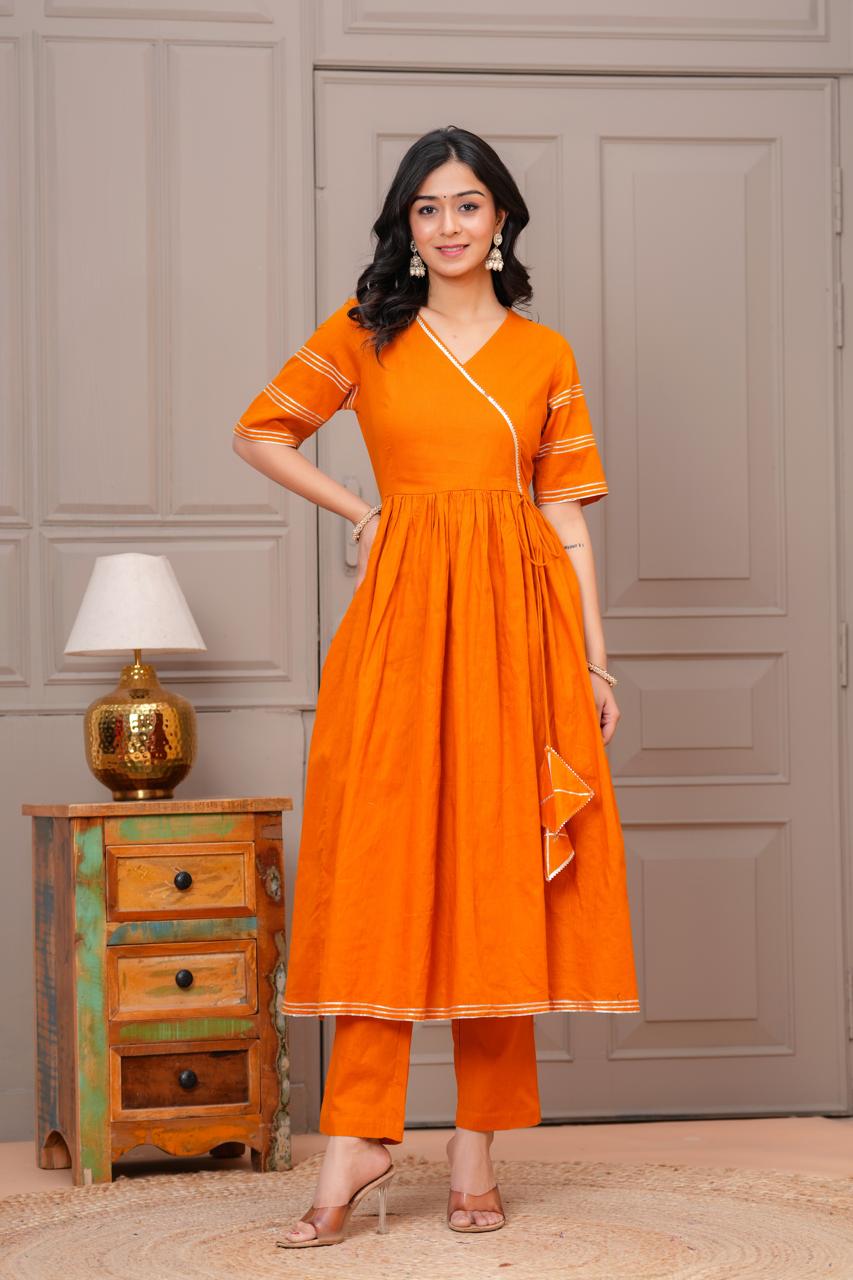 Ganatra Kesari Cotton Anarkali Suit Set