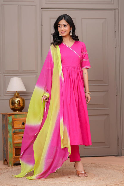 Ganatra Candy Cotton Anarkali Suit Set