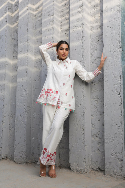 Tridhara Misri Cotton Embroidered Co-ord Set
