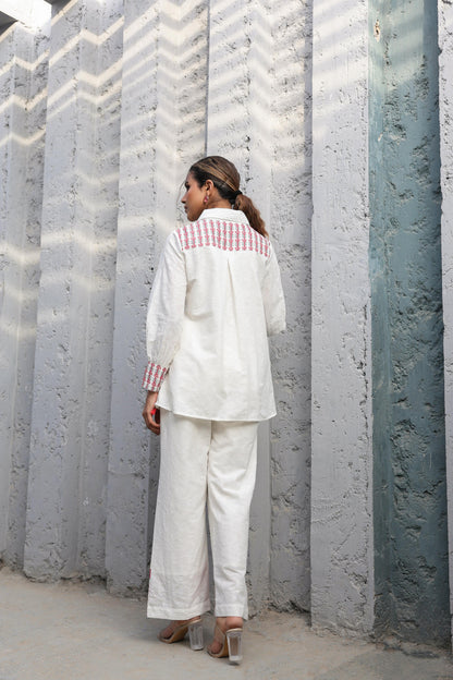 Tridhara Misri Cotton Embroidered Co-ord Set