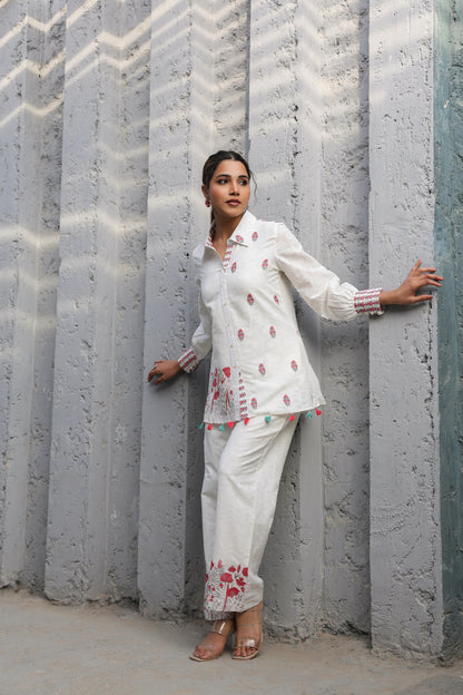Tridhara Misri Cotton Embroidered Co-ord Set