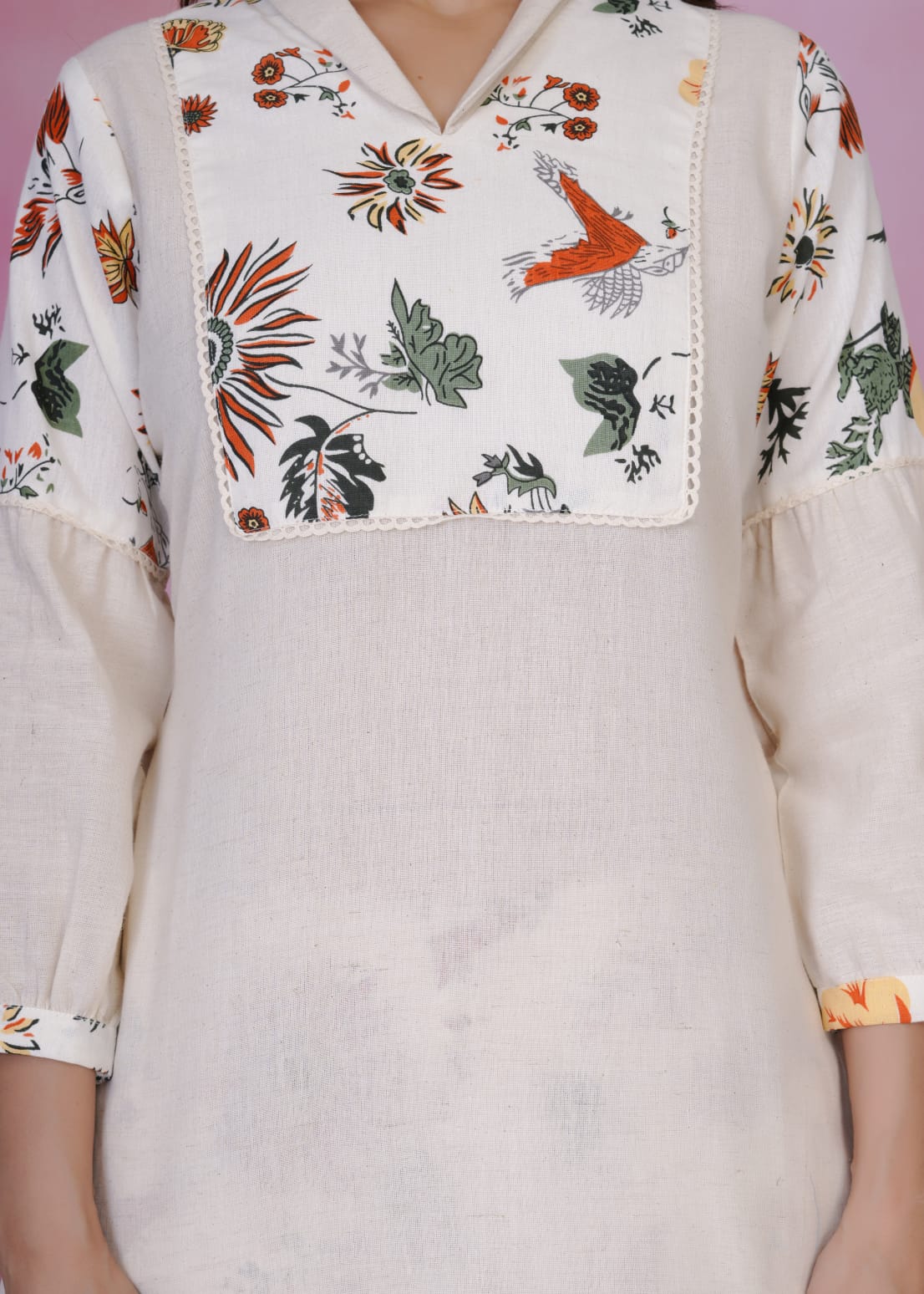 Rashmika Pearl Cotton Co-ord Set