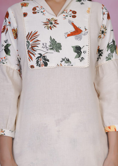 Rashmika Pearl Cotton Co-ord Set