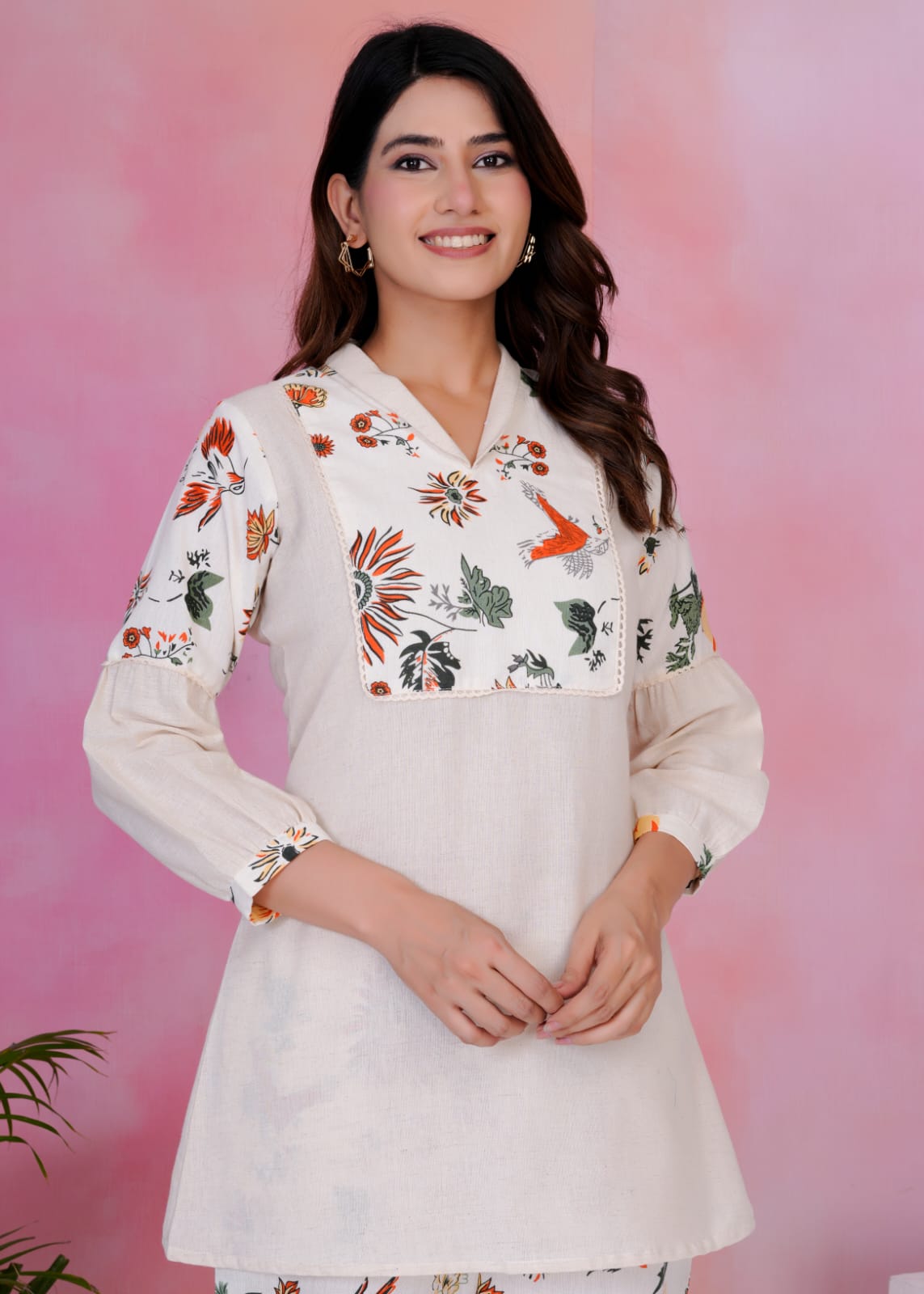 Rashmika Pearl Cotton Co-ord Set