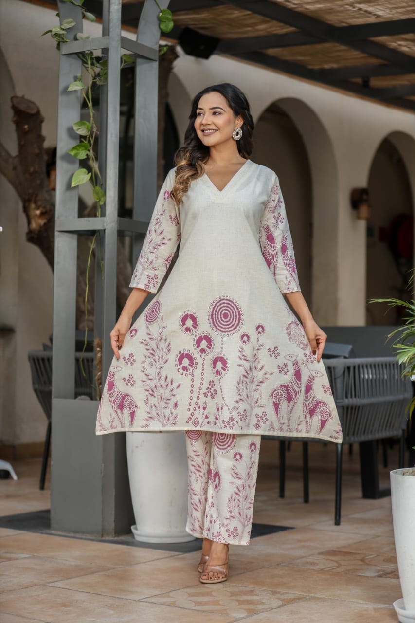 Vanya Plum Cotton co-ord Set