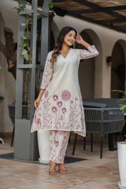 Vanya Plum Cotton co-ord Set