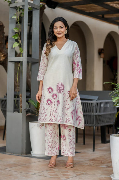 Vanya Plum Cotton co-ord Set