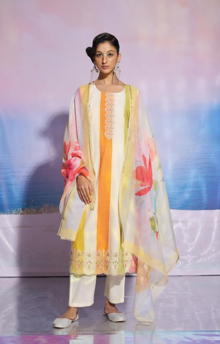 Jaideep Vibrant Cotton Linen Suit set