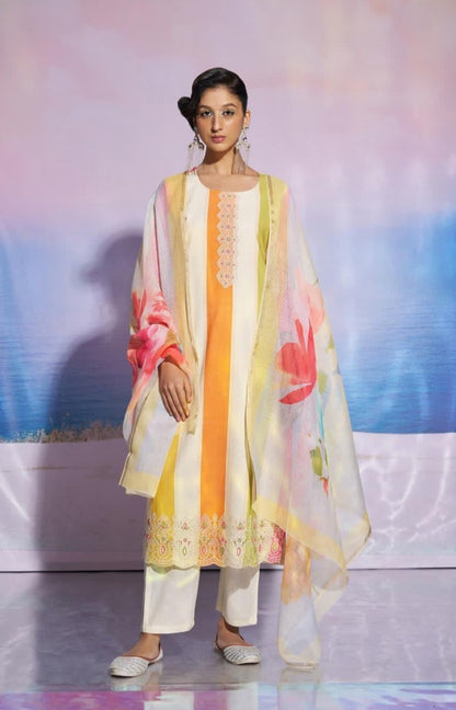 Jaideep Vibrant Cotton Linen Suit set