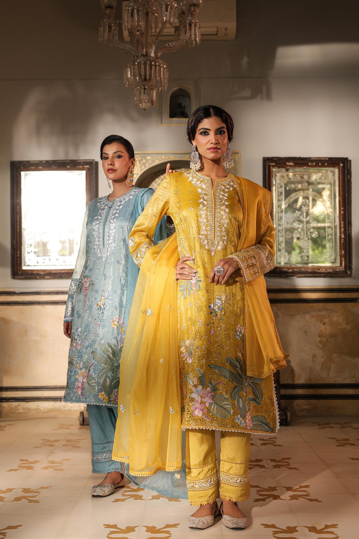 Tridhara Amber Full Heavy Work Lawn Premium Work Suit