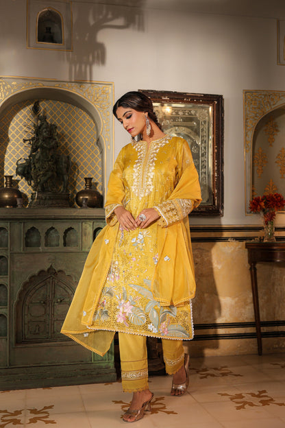 Tridhara Amber Full Heavy Work Lawn Premium Work Suit
