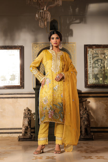 Tridhara Amber Full Heavy Work Lawn Premium Work Suit