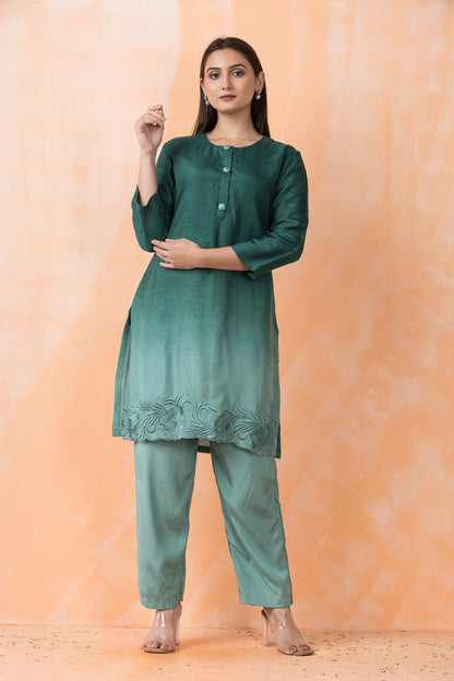 Sabhya Pine Embrodiered Co-ord Set