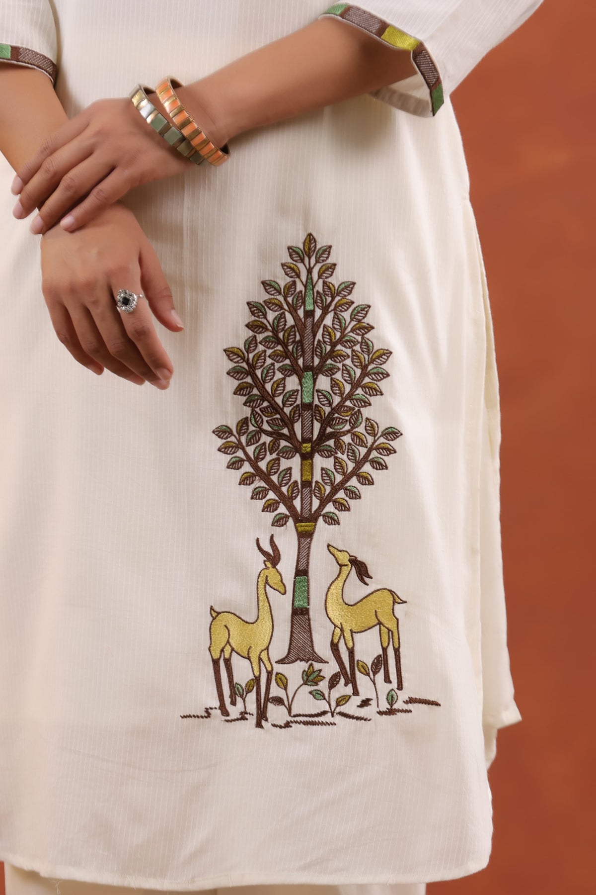Kara vriksha Cotton Embroidered co-ord Set