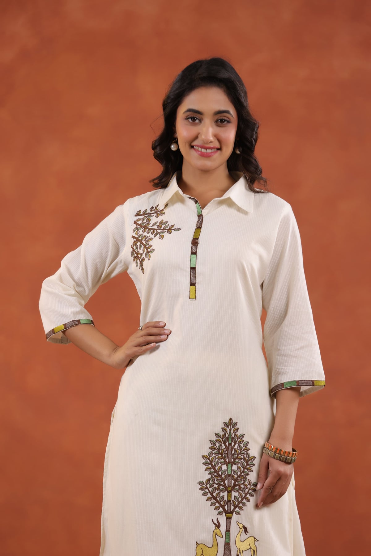 Kara vriksha Cotton Embroidered co-ord Set