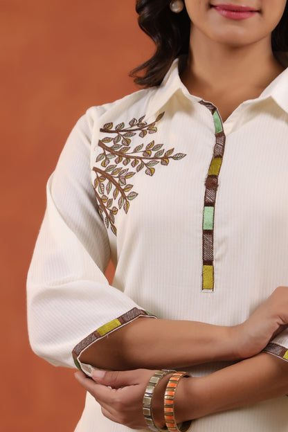 Kara vriksha Cotton Embroidered co-ord Set