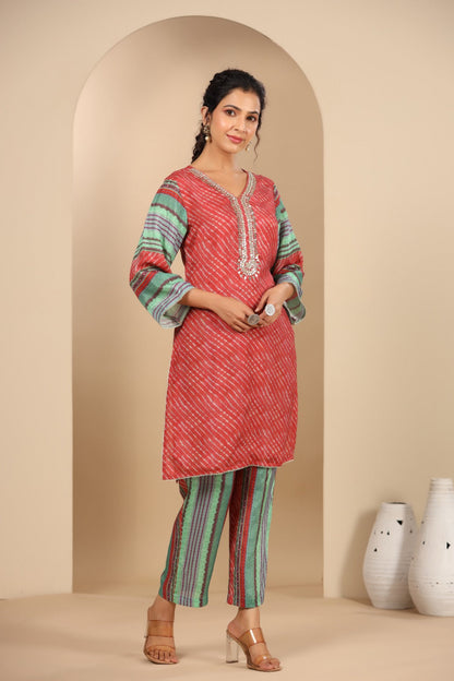 Pavitra scarlet printed co-ord set