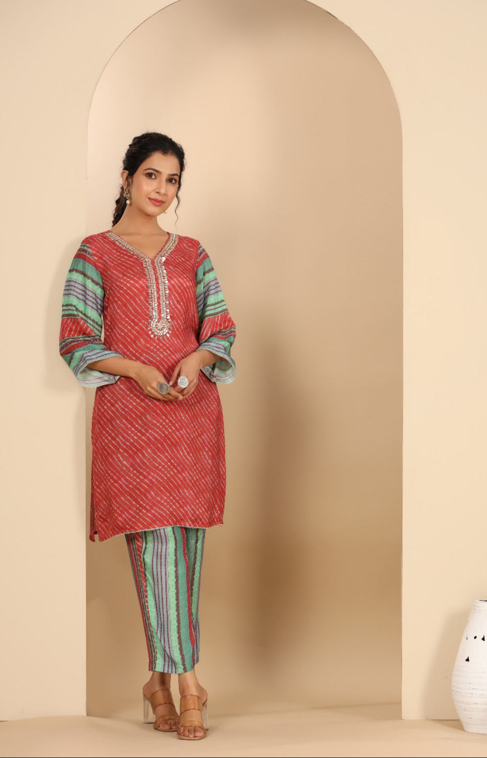 Pavitra scarlet printed co-ord set