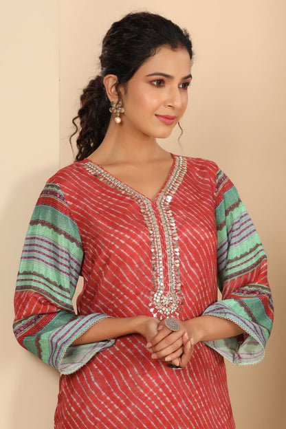 Pavitra scarlet printed co-ord set